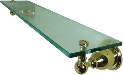 Kingston Brass BA1759PB Heritage Glass Shelf, Polished Brass, 2-1/2"