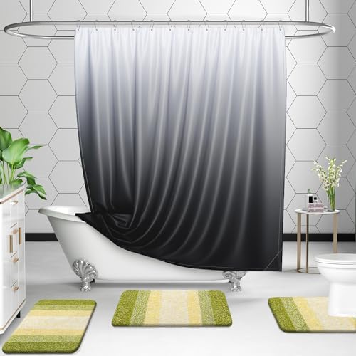 OLANLY Micorfiber Bathroom Rug Set 2 Piece, 47"x20"+24"x16"