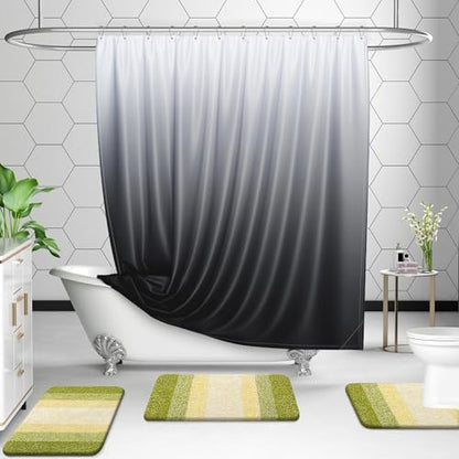 OLANLY Micorfiber Bathroom Rug Set 2 Piece, 47"x20"+24"x16"