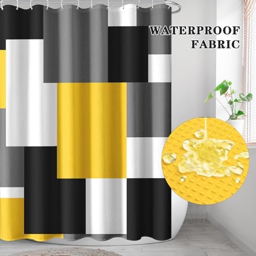 Shower Curtain Set, for Bathroom Decor 72" x 72", Geometric