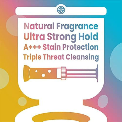 Simple Life Toilet Gel Stamp – Fresh Flower Scent, Anti-Limescale Toilet Cleaner Gel, Deodorizing & Long-Lasting Freshness, 64 Stamps, Variety Pack