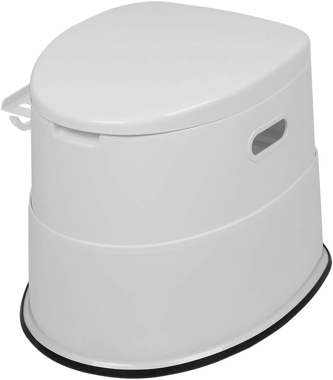 Portable Toilet, Outdoor Lightweight Porta Potty with Detachable Inner Bucket Removable Toilet Paper Holder for Camping Boat RV Hiking Living Room