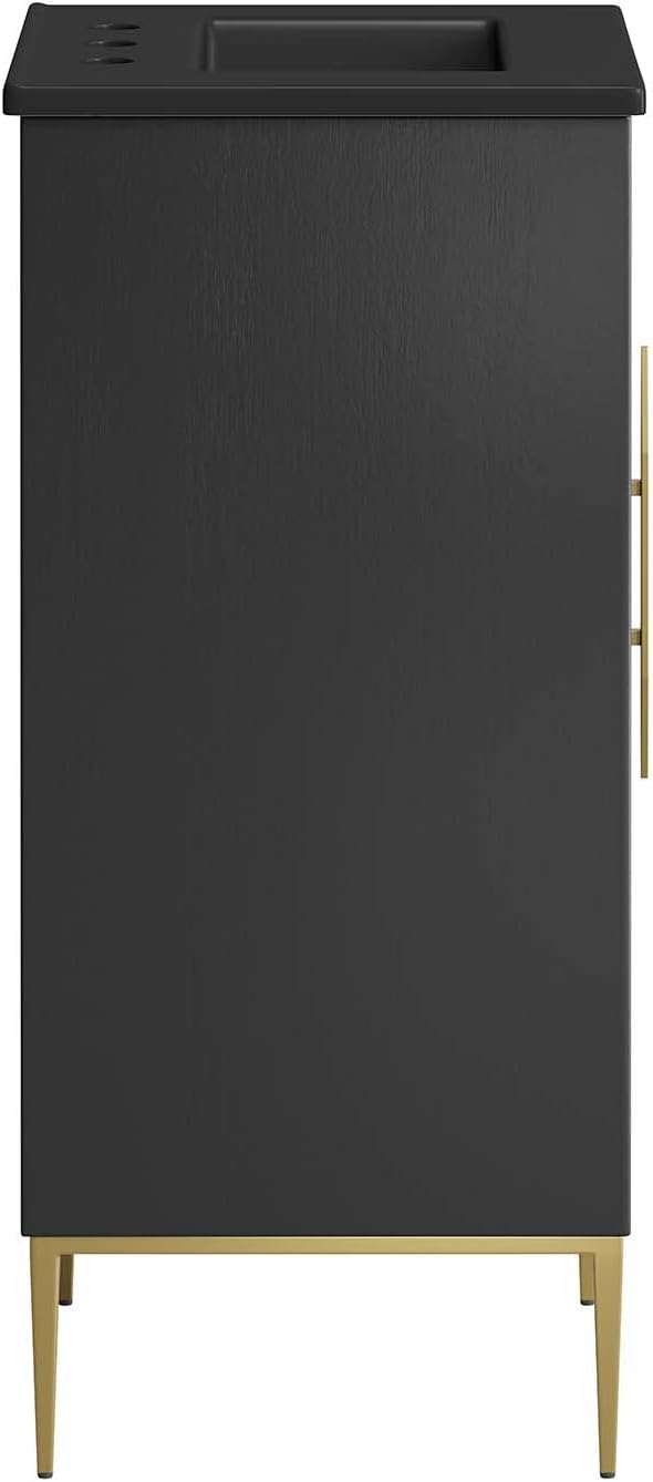 Modway Awaken Bathroom Vanity Cabinet, 18", Black Black