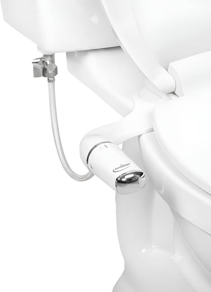 Bidet Attachment for Toilet, Ultra-Slim Self Cleaning Toilet Bidet with Separate Rear & Feminine Cleansing Nozzles, Includes Travel Bidet & 4 Accent Rings (Right-Handed)