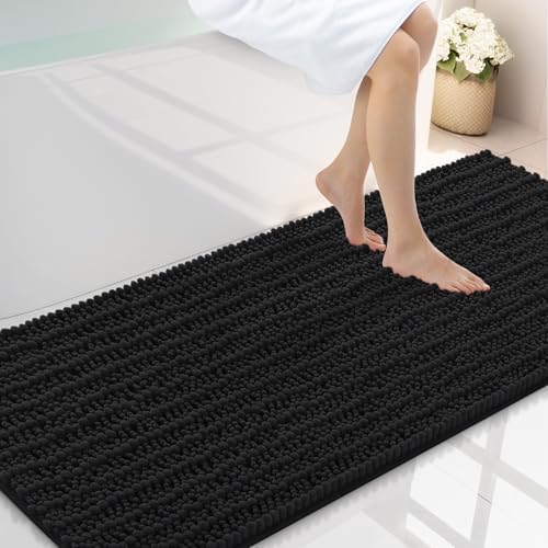 Smiry Bathroom Rugs 59X20, Extra Soft Rubber Backing Chenille Bath Mats