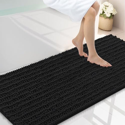 Smiry Bathroom Rugs 59X20, Extra Soft Rubber Backing Chenille Bath Mats