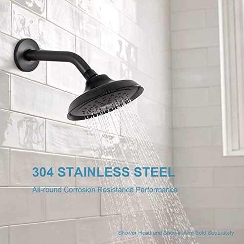 OFFO Shower Arm with Flange, 10 in Oil Rubbed Bronze Wall Mount Replacement Angle Shower Head Arm Wall-Mounted For Fixed Shower Head & Handheld Showerhead