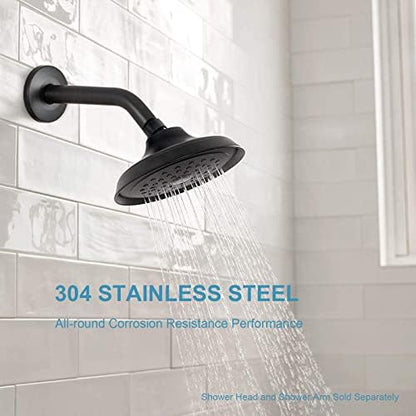 OFFO Shower Arm with Flange, 10 in Oil Rubbed Bronze Wall Mount Replacement Angle Shower Head Arm Wall-Mounted For Fixed Shower Head & Handheld Showerhead