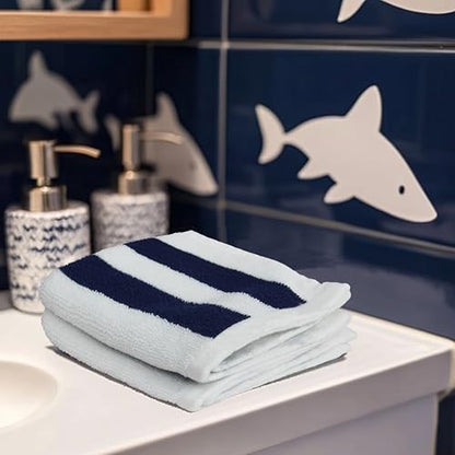 ORIGINAL KIDS Wash Cloths - 100% Cotton Set of 12 Cabana Stripe Washcloths