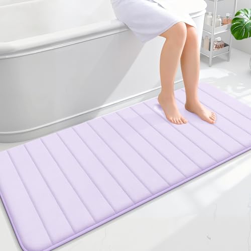 OLANLY Memory Foam Long Bathroom Rugs Runner 59x24, Super Soft Absorbent