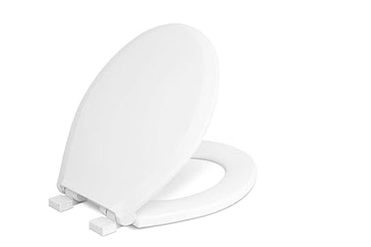 Centoco 3700SC-001 Round Plastic Toilet Seat with Safety Close, Light Weight Residential, White
