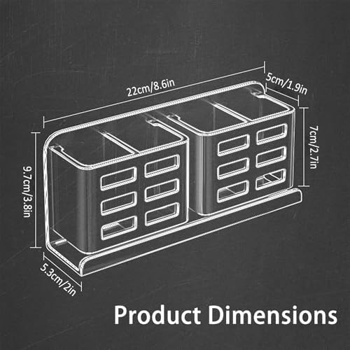 Aluminum Toothbrush Holder， Wall-Mounted，Bathroom Rack，4 Slot，Black