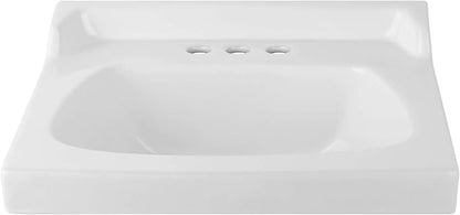 Ceramic Bathroom Sink Top with Raised Back - Fits Standard 18” Vanity | Elegant and Durable Bathroom Sinks for Modern Homes - Upgrade Your Space - Perfect for Any Bathroom Design