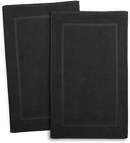 Hearth & Harbor Bath Towels - 100% Ring Spun Cotton Luxury Towels - Ultra Soft & Highly Absorbent, Bathroom Towels. Floor Mat, Black