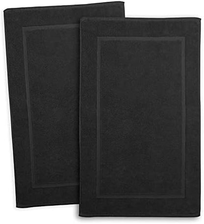 Hearth & Harbor Bath Towels - 100% Ring Spun Cotton Luxury Towels - Ultra Soft & Highly Absorbent, Bathroom Towels. Floor Mat, Black
