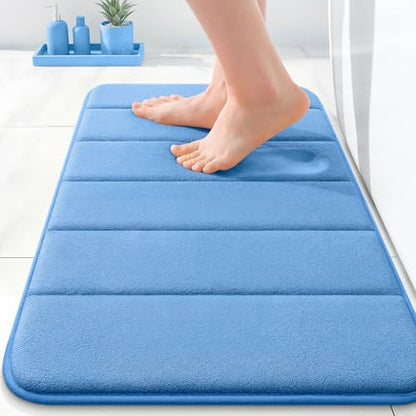OLANLY Memory Foam Bath Mat 24x16, Super Soft and Absorbent Bathroom Rugs