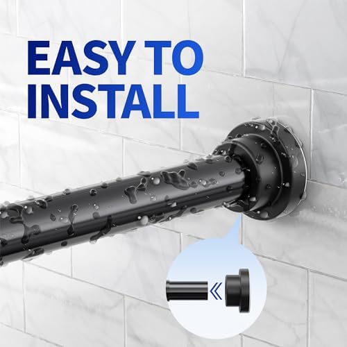 Mcrbeay Shower Curtain Rod, 1" Diameter Heavy Duty Tension Shower Rod