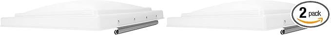 Camco 40158 RV White Polypropylene Vent Lid - Ventline (pre 2008) & Elixir (Since 1994) (Pack of 2)