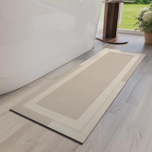 YDKGL Non Slip Bath Mat Long Ultra Thin Bathroom Rugs Runner Fit Under Door