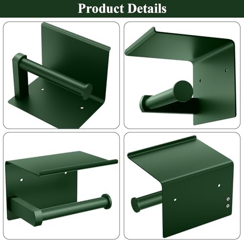 Toilet Paper Holder with Shelf Wall Mounted Toilet Paper Roll Dispenser