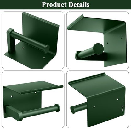 Toilet Paper Holder with Shelf Wall Mounted Toilet Paper Roll Dispenser