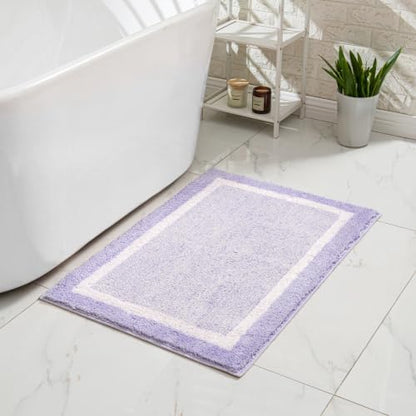 CozeCube Lavender Bath Mat 24"x16" Non Slip Washable Rug