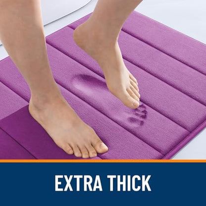 OLANLY Memory Foam Bath Mat 24x16, Super Soft and Absorbent Bathroom Rugs