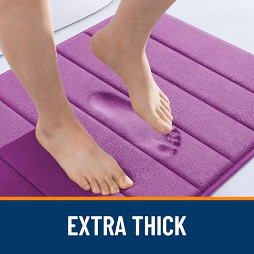 OLANLY Memory Foam Bath Mat 32x20, Super Soft and Absorbent Bathroom Rugs