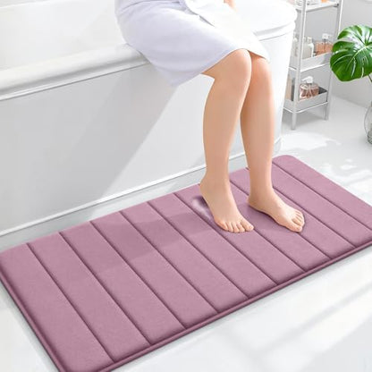OLANLY Memory Foam Long Bathroom Rugs Runner 44x20, Super Soft Absorbent