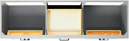 ARIEL Hepburn 72-inch Bathroom Vanity Base Cabinet,Solid Wood, 4 Soft Closing Doors, 6 Dovetail Drawers, Grey