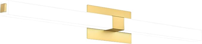 40in LED Vanity Lights Modern Gold Bathroom Light Fixtures Over Mirror 28W Bright White Acrylic Wall Lighting for Bath