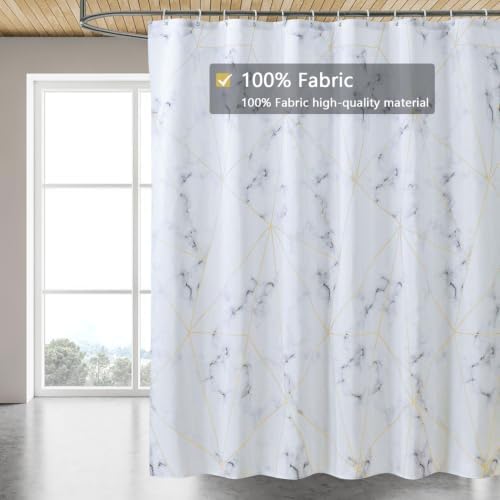 LLSCL Fabric Shower Curtain Liner with Magnets, Waterproof Hotel Quality, 72 x 72 Machine Washable