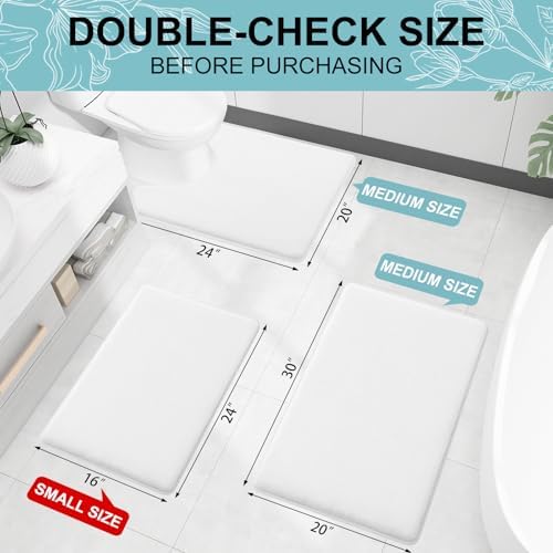 Smiry Memory Foam Bath Mat 59x20, Extra Soft and Absorbent Bathroom Rugs