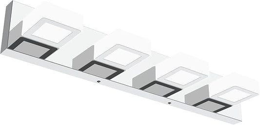 Ralbay Dimmable Bathroom Lights Modern 4 Lights Vanity Lights Fixtures Acrylic Rotable 360° LED Modern Vanity Lighting for Bathroom