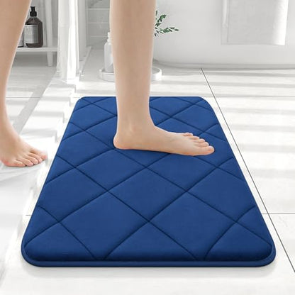 OLANLY Memory Foam Bath Mat 24x16, Ultra Soft and Absorbent Bathroom Rugs