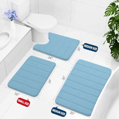 Buganda Memory Foam Bath Mat 47 x 20, Ultra Soft Absorbent Bathroom Rugs