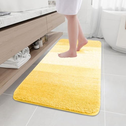 Arotive Microfiber Bathroom Rugs, Shaggy Soft Absorbent Bath Rug, 47x24