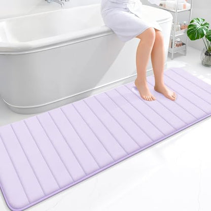 OLANLY Memory Foam Long Bathroom Rugs Runner 70x24, Super Soft Absorbent