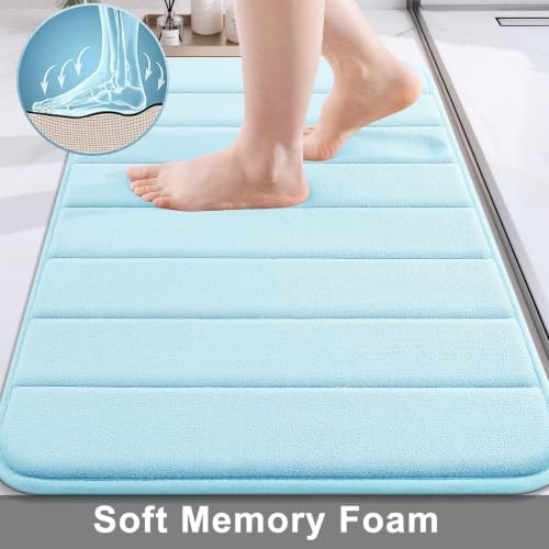 Buganda Memory Foam Bath Mat 47 x 17, Ultra Soft Absorbent Bathroom Rugs