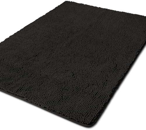 Yeaban Chocolate Brown Bathroom Rug 40"x60",Non-Slip Rubber Backing