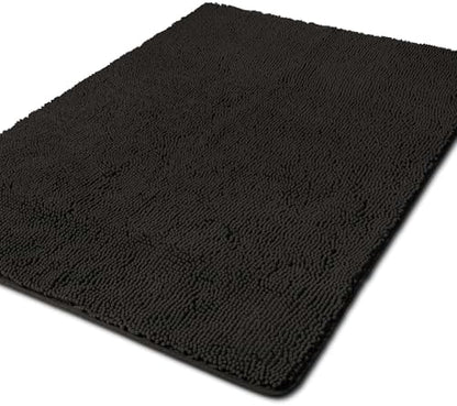 Yeaban Chocolate Brown Bathroom Rug 40"x60",Non-Slip Rubber Backing