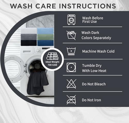 Extra Large Bath Sheet Set of 4,Ultra Soft Fluffy Towel,35”x 70”Oversized Bath Towel Set,Premium Microfiber Bathroom Towel Set Highly Absorbent Quick Dry Shower Towel for Bathroom,Hotel,Spa (Black)
