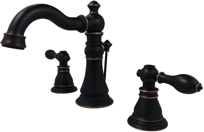 Kingston Brass FSC1976ACL American Classic Widespread Lavatory Faucet, 5-5/16" Spout Reach, Naples Bronze