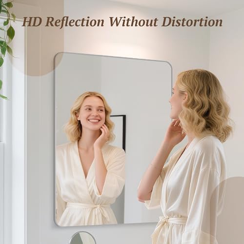 Bathroom Mirror 60" x 30", Large Rectangle Wall Mirror, Silver