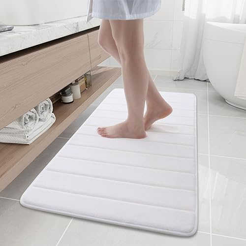 Buganda Memory Foam Bath Mat 47 x 20, Ultra Soft Absorbent Bathroom Rugs