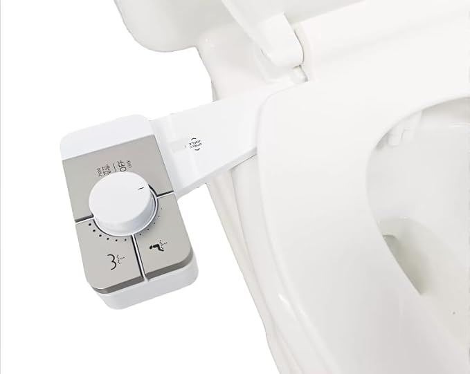 Bidet Attachment for Toilet Seat, Adjustable Angle Dual Nozzle, Self-Cleaning, Non-Electric Bidet Attachment