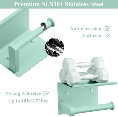 Toilet Paper Holder with Shelf Wall Mounted Toilet Paper Roll Dispenser