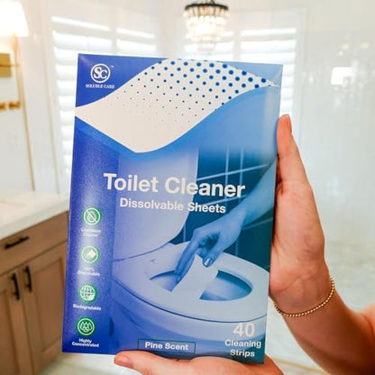 Dissolvable Toilet Bowl Cleaner Sheets: Pine Scent, 40 Sheets