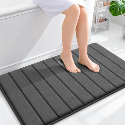 OLANLY Memory Foam Large Bath Mat 40x24, Super Soft Absorbent Bathroom Rugs
