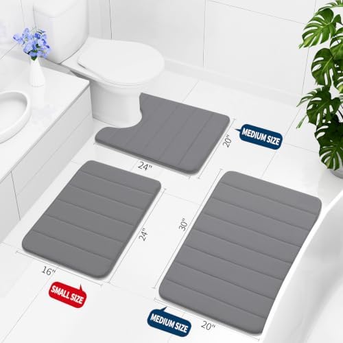 Buganda Memory Foam Bath Mat 35.4 x 24, Ultra Soft Absorbent Bathroom Rugs